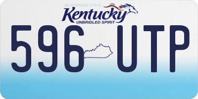 KY license plate 596UTP