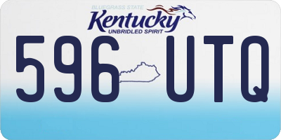 KY license plate 596UTQ
