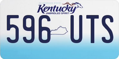 KY license plate 596UTS