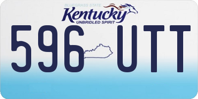 KY license plate 596UTT