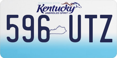KY license plate 596UTZ