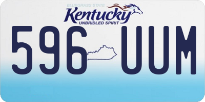 KY license plate 596UUM