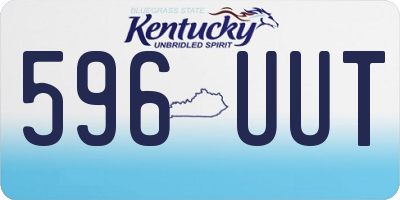 KY license plate 596UUT