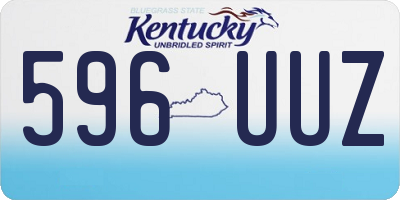 KY license plate 596UUZ