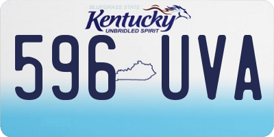 KY license plate 596UVA