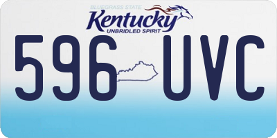 KY license plate 596UVC
