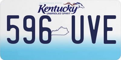 KY license plate 596UVE