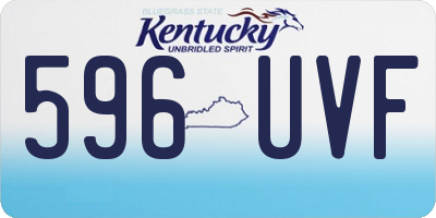 KY license plate 596UVF