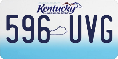 KY license plate 596UVG