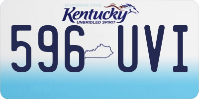 KY license plate 596UVI