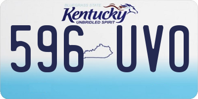 KY license plate 596UVO