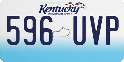 KY license plate 596UVP