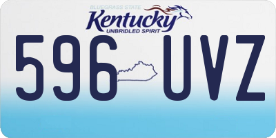 KY license plate 596UVZ