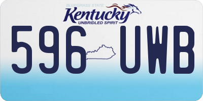 KY license plate 596UWB