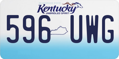 KY license plate 596UWG