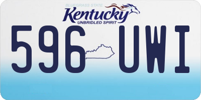 KY license plate 596UWI