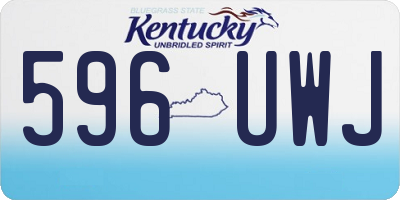 KY license plate 596UWJ