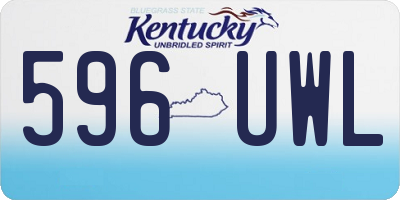KY license plate 596UWL
