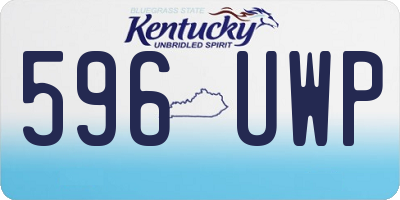 KY license plate 596UWP