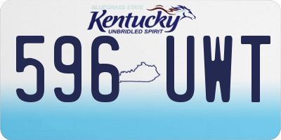 KY license plate 596UWT