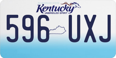 KY license plate 596UXJ