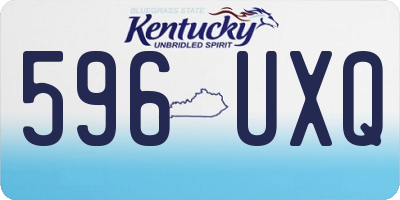 KY license plate 596UXQ