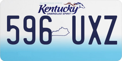 KY license plate 596UXZ
