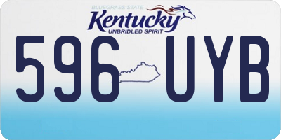 KY license plate 596UYB