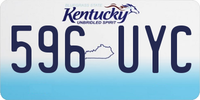 KY license plate 596UYC