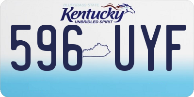 KY license plate 596UYF