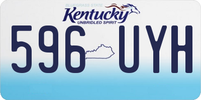 KY license plate 596UYH