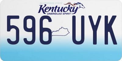 KY license plate 596UYK