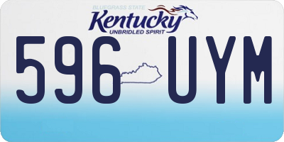 KY license plate 596UYM