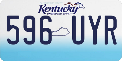 KY license plate 596UYR