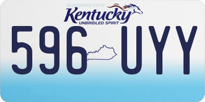 KY license plate 596UYY