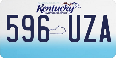 KY license plate 596UZA