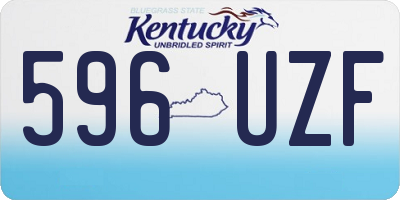 KY license plate 596UZF