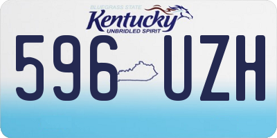 KY license plate 596UZH