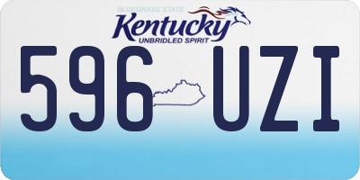 KY license plate 596UZI