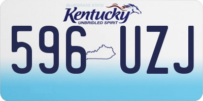 KY license plate 596UZJ