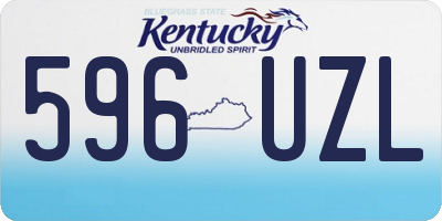 KY license plate 596UZL