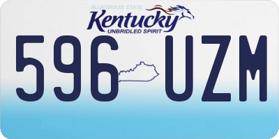 KY license plate 596UZM
