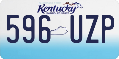 KY license plate 596UZP