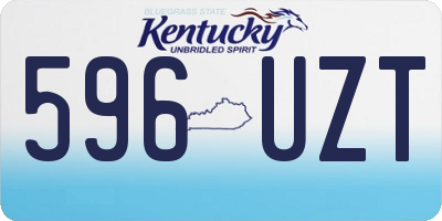 KY license plate 596UZT