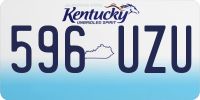 KY license plate 596UZU