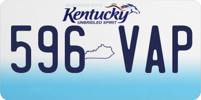 KY license plate 596VAP