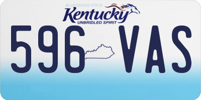KY license plate 596VAS