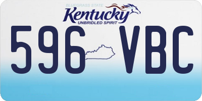 KY license plate 596VBC