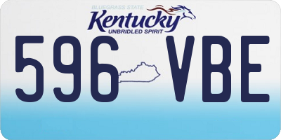 KY license plate 596VBE