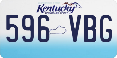 KY license plate 596VBG